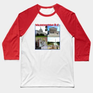 Washington DC Collage Baseball T-Shirt